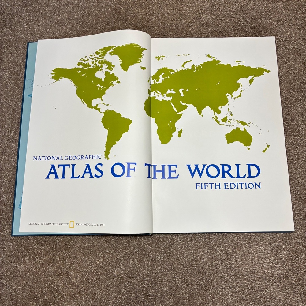 Vintage National Geographic Atlas of the World Fifth Edition 1981 w/ Inserts